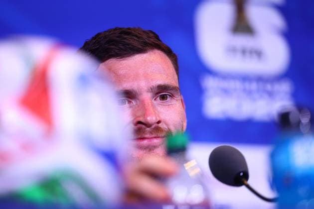 Andy Robertson of Scotland Scotland press conference, PK, Pressekonferenz 2026 FIFA World Cup, WM, Weltmeisterschaft, Fussball Football, Boston Stadium, Foxborough, Massachusetts, USA - 12 Jun 2026Foxborough Boston Stadium Massachusetts (MA) United States of America EDITORIAL USE ONLY No use with unauthorised audio, video, data, fixture lists, club league logos or live services. Online in-match use limited to 120 images, no video emulation. No use in betting, games or single club league player publications.  Copyright: xMichaelxZemanek Shutterstockx 16919998m