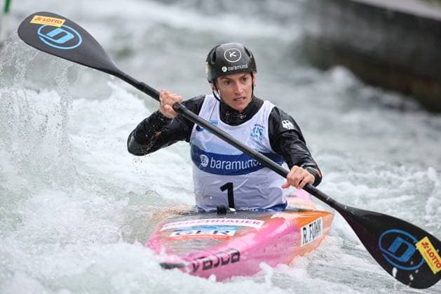 2026 ICF Canoe Slalom World Cup Augsburg AUGSBURG, GERMANY JUNE 12 Ricarda Funk of Germany competes in the Women s Kayak K1 heats during the 2026 ICF Canoe Slalom World Cup Augsburg at Eiskanal Augsburg on June 12, 2026 in Augsburg, Germany Photo by Marcus Hartmann Beautiful Sports Copyright: xBEAUTIFULxSPORTS MarcusxHartmannx