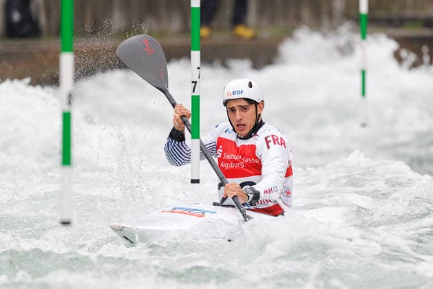 Martin Cornu FRA at ICF CANOE SLALOM WORLD CUP, Canoeing, Men, Kayak, 2026, on 12 06 2026 in Augsburg, Eiskanal Bayern Germany