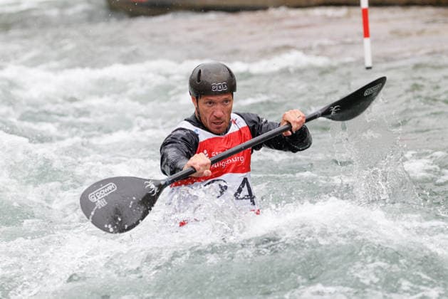 Martin Halcin SVK at ICF CANOE SLALOM WORLD CUP, Canoeing, Men, Kayak, 2026, on 12 06 2026 in Augsburg, Eiskanal Bayern Germany