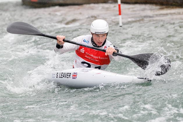 Sam Leaver GBR at ICF CANOE SLALOM WORLD CUP, Canoeing, Men, Kayak, 2026, on 12 06 2026 in Augsburg, Eiskanal Bayern Germany
