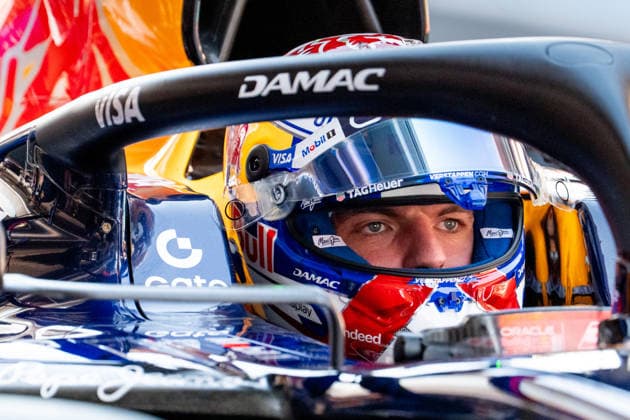 ESP, MSC Cruises Grand Prix of Barcelona Catalunya, Free Practice, Formula 1 World Championship Season 2026 12 06 2026, Circuit de Barcelona Catalunya, Barcelona, ESP, MSC Cruises Grand Prix of Barcelona Catalunya, Free Practice, Formula 1 World Championship Season 2026, in the picture Max Verstappen Oracle Red Bull Racing, Netherlands, 03 in the cockpit in the pit lane, nordphotoxGmbHx xMemmler nph00005