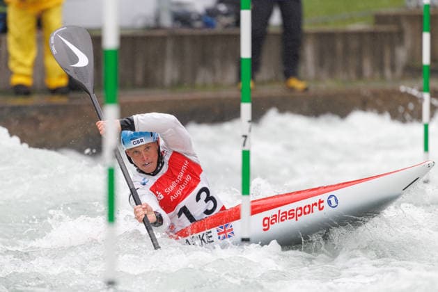 Joseph Clarke GBR at ICF CANOE SLALOM WORLD CUP, Canoeing, Men, Kayak, 2026, on 12 06 2026 in Augsburg, Eiskanal Bayern Germany