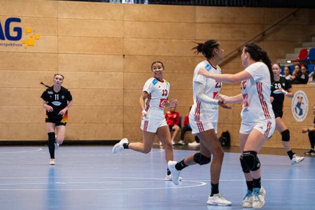 U20 Women National Team Germany GER vs U20 Women National Team France FRA , Handball, Four Nations Tournament, 12 6 2026, Season 2025 2026, Hannover Elea Ferdilus France U20 Women, 13 happy after a goal Hannover Sportzentrum Vinnhorst Germany