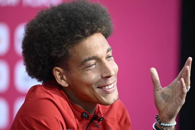 Belgian national football team - 2026 FIFA World Cup, WM, Weltmeisterschaft, Fussball - media activities 12 06 2026 RENTON, UNITED STATES OF AMERICA - JUNE 12 : Witsel Axel midfielder of Belgium pictured during a press conference, PK, Pressekonferenz at the training grounds of the Belgian national football team during the 2026 FIFA World Cup on June 12, 2026 in Renton, United States of America, 12 06 2026 Renton United States of America  Copyright: xNicoxVereeckenx