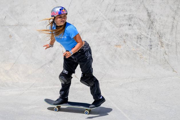 Sky Brown of Great Britain competes in the quarter finals of the women s park skateboard World Cup at Ostia Park in Rome (Italy), June 12, 2026. andreaxstaccioli