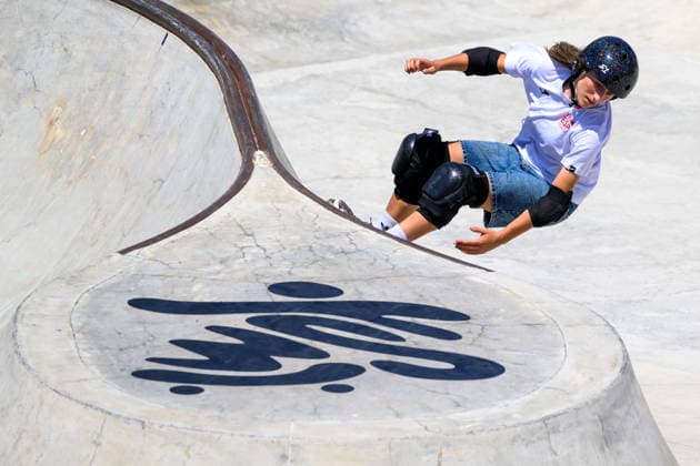 Naia Laso of Spain competes in the quarter finals of the women s park skateboard World Cup at Ostia Park in Rome (Italy), June 12, 2026. andreaxstaccioli