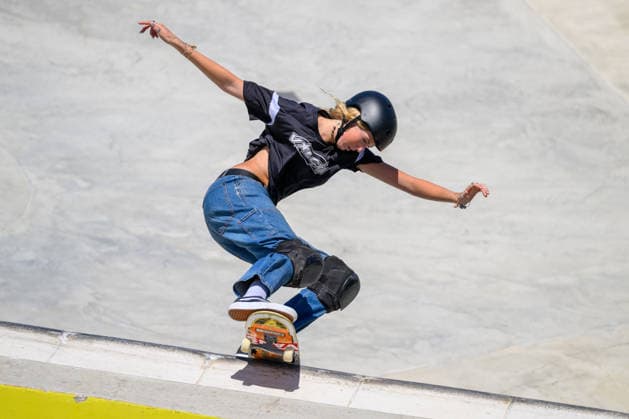 Lillian Erickson of United States of America competes in the quarter finals of the women s park skateboard World Cup at Ostia Park in Rome (Italy), June 12, 2026. andreaxstaccioli