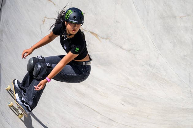 Cocona Hiraki of Japan competes in the quarter finals of the women s park skateboard World Cup at Ostia Park in Rome (Italy), June 12, 2026. andreaxstaccioli
