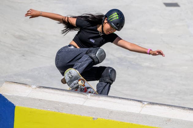 Cocona Hiraki of Japan competes in the quarter finals of the women s park skateboard World Cup at Ostia Park in Rome (Italy), June 12, 2026. andreaxstaccioli