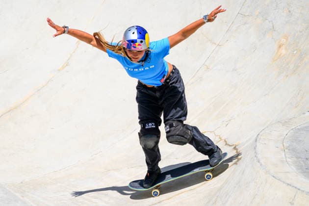 Sky Brown of Great Britain competes in the quarter finals of the women s park skateboard World Cup at Ostia Park in Rome (Italy), June 12, 2026. andreaxstaccioli