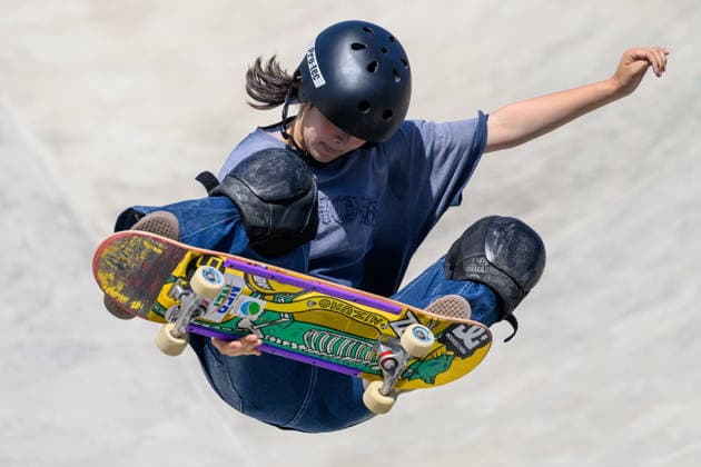 Mizuho Hasegawa of Japan competes in the quarter finals of the women s park skateboard World Cup at Ostia Park in Rome (Italy), June 12, 2026. andreaxstaccioli