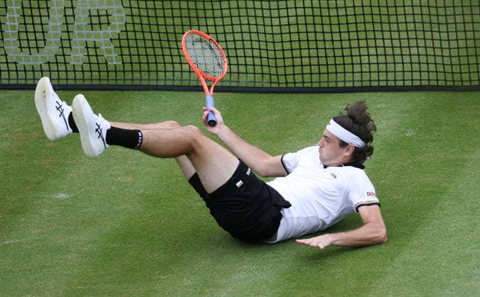 Stuttgart , Tennis , BOSS Open , Taylor Fritz USA down
