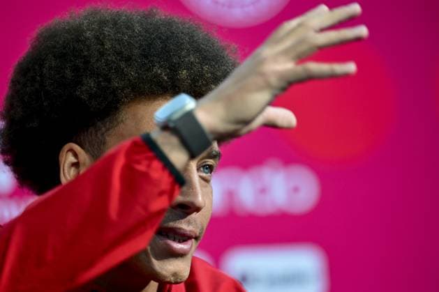 Belgium s Axel Witsel pictured during a press conference, PK, Pressekonferenz of Belgian national soccer team Red Devils in their base camp, home of the Seattle Sounders, Renton, Seattle, USA, on Friday 12 June 2026. The Red Devils prepare for the 2026 FIFA World Cup, WM, Weltmeisterschaft, Fussball DIRKxWAEM  x177373992x