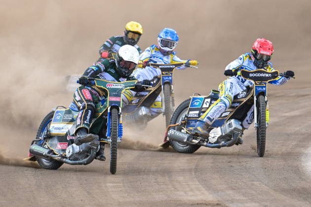 2026.06.12 Lublin Zuzel PGE Ekstraliga sezon 2026 Orlen Oil Motor Lublin - Krono Plast Wlokniarz Czestochowa N z Jakub Miskowiak (B) Rohan Tungate (Z) Kacper Woryna (N) Martin Vaculik (C) Foto Wojciech Szubartowski PressFocus 2026.06.12 Lublin Speedway PGE Ekstraliga season 2026 Orlen Oil Motor Lublin - Krono Plast Wlokniarz Czestochowa Jakub Miskowiak (B) Rohan Tungate (Z) Kacper Woryna (N) Martin Vaculik (C) Credit: Wojciech Szubartowski PressFocus NEWSPIX.PL --- newspix.pl 