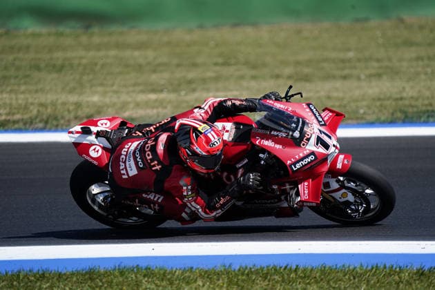 Foto Costanza Benvenuti LaPresse 12.06.2026 - Motociclismo-2026-Motul FIM Superbike World Championship, WM, Weltmeisterschaft Round 07-Pirelli Emilia-Romagna Round-Misano World Circuit Marco Simoncelli - FP1-FP2 nella foto: NICOLO BULEGA-DUCATI ARUBA Photo Costanza Benvenuti LaPresse 2026 12 June Sport-Motorcycling - 2026 - Motul FIM Superbike World Championship-Round 07-Pirelli Emilia-Romagna Round-Misano World Circuit Marco Simoncelli - FP1-FP2 in the photo: NICOLO BULEGA-DUCATI ARUBA  Copyright: xCostanzaxBenvenutix-xLaPressex
