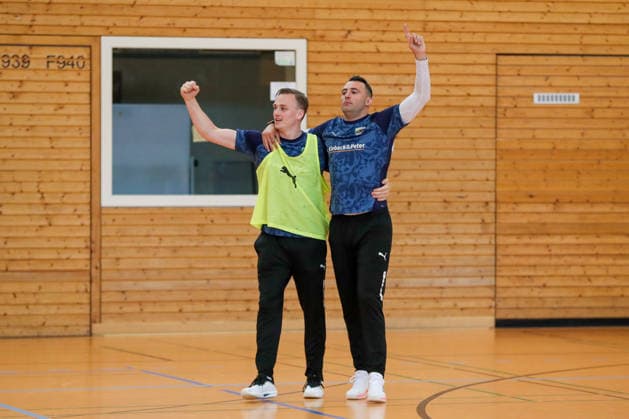 12 06 2026, xgox, Handball EHF Champions League Media Day and final training emspor, f l Tobias Grondahl Berlin, 15 , Aitor Arino Berlin, 14 duel, duel, fight, tackle Koeln