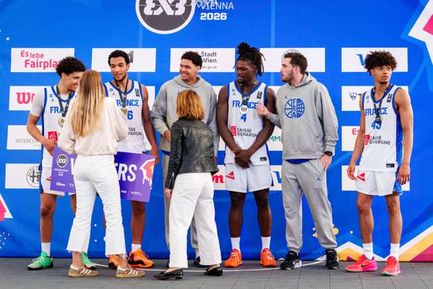 BASKETBALL - FIBA 3x3 World Tour VIENNA,AUSTRIA,12.JUN.26 - BASKETBALL - FIBA 3x3 World Tour. Image shows the team of FRA.  GEPAxpictures xEdgarxEisner
