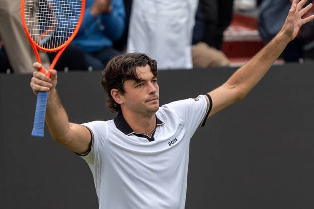 Taylor Fritz jubilation, joy, emotions, gesture, Mattia Bellucci vs Taylor Fritz, Tennis, ATP Tournament, Boss Open, Center Court, Quarterfinals, 12 06 2026, Mattia Bellucci vs Taylor Fritz, Tennis, ATP Tournament, Boss Open, Center Court, Quarterfinals, 12 06 2026, Stuttgart Copyright: xEibner-Pressefoto EdwardxCheungx EP_ECG