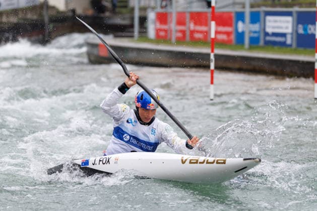 Jessica Fox AUS at ICF CANOE SLALOM WORLD CUP, Canoeing, Women, Kayak, 2026, on 12 06 2026 in Augsburg, Eiskanal Bayern Germany