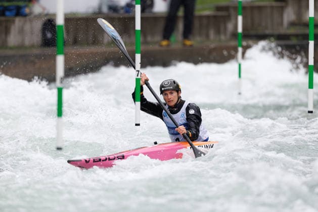 Ricarda Funk GER at ICF CANOE SLALOM WORLD CUP, Canoeing, Women, Kayak, 2026, on 12 06 2026 in Augsburg, Eiskanal Bayern Germany