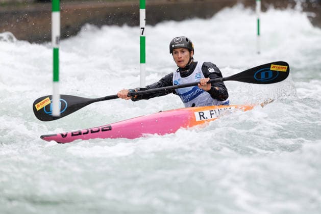 Ricarda Funk GER at ICF CANOE SLALOM WORLD CUP, Canoeing, Women, Kayak, 2026, on 12 06 2026 in Augsburg, Eiskanal Bayern Germany