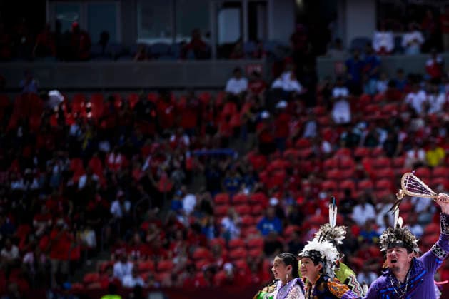 Canada and Bosnia v Herzegovina - FIFA World Cup, WM, Weltmeisterschaft, Fussball 2026 Dancers perform during the opening ceremony prior to the FIFA World Cup 2026 Group B match between Canada and Bosnia and Herzegovina. Toronto Canada Copyright: xNicolòxCampox