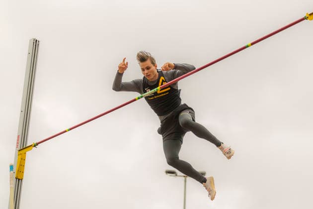 Ingolstadt, Germany 12 June 2026 Athletics MTV Meet IN 2026 Pictured Marec Metzger TSV Gräfelfing pole vaulting MTV Stadion Bayern Copyright: xFotostandx xSchäferx
