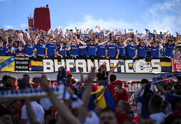 Football FIFA World Cup 2026 Preliminary Round Group B Canada Bosnia and Herzegovina 12 06 2026 Bosnia and Herzegovina fans get into the mood, Ultra Group