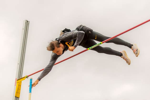 Ingolstadt, Germany 12 June 2026 Athletics MTV Meet IN 2026 Pictured Marec Metzger TSV Gräfelfing pole vaulting MTV Stadion Bayern Copyright: xFotostandx xSchäferx