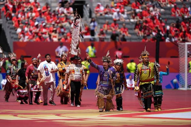 Canada v Bosnia and Herzegovina - FIFA World Cup, WM, Weltmeisterschaft, Fussball 2026 - Group B TORONTO, CANADA - JUNE 12: A view of opening ceremony prior to 2026 FIFA World Cup First Stage Group B match between Canada and Bosnia and Herzegovina at Toronto Stadium (BMO Field) in Toronto, Ontario, Canada on June 12, 2026. Mert Alper Dervis Anadolu Ontario Canada. Editorial use only. Please get in touch for any other usage.  Copyright: x2026xAnadoluxMertxAlperxDervisx