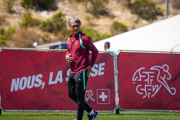 USA Soccer FIFA World Cup 2026 Training of the Swiss national team at Basecamp San Diego San Diego Jewish Academy, Carmel Valley, San Diego, California Murat Yakin coach, Switzerland during a training session of the Swiss national team at the official team base camp in San Diego The selection of national team coach Murat Yakin prepares for the FIFA World Cup 2026 in the USA, Canada and Mexico Copyright: xJOERANxSTEINSIEKx