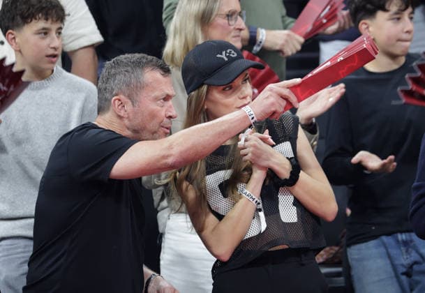Lothar MATTHAEUS MATTHÄUS and Theresa SOMMER Basketball Bayern Berlin Playoff Final, 1 game, season 2025 2026, on 12 6 2026 in Munich Source Copyright Credit Oryk HAIST xBASKETBALL-BAYERN-BERLINx