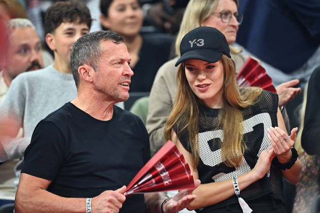 Lothar MATTHAEUS with female companion Theresa Sommer Basketball BBL,Season 2025 2026 Play Off Final Game 1, FC Bayern Muenchen Alba Berlin on 12 06 2026 S A P G A R D EN