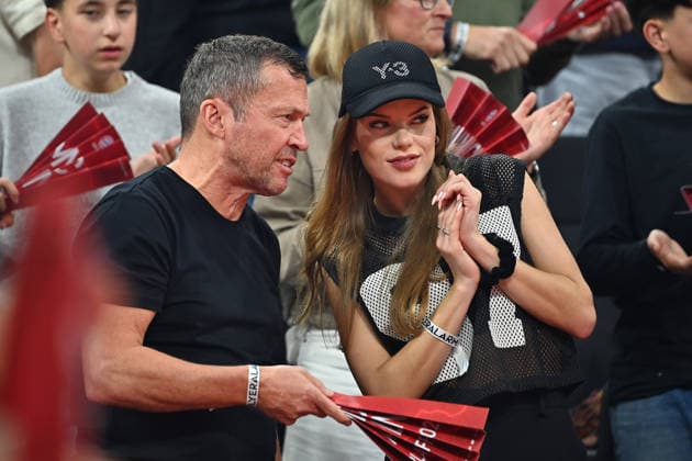 Lothar MATTHAEUS with female companion Theresa Sommer Basketball BBL,Season 2025 2026 Play Off Final Game 1, FC Bayern Muenchen Alba Berlin on 12 06 2026 S A P G A R D EN