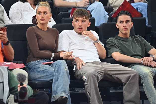 Lennart KARL Bayern Muenchen with girlfriend Zoe KAEPPELE Basketball BBL,Season 2025 2026 Play Off Final Game 1, FC Bayern Muenchen Alba Berlin on 12 06 2026 S A P G A R D EN