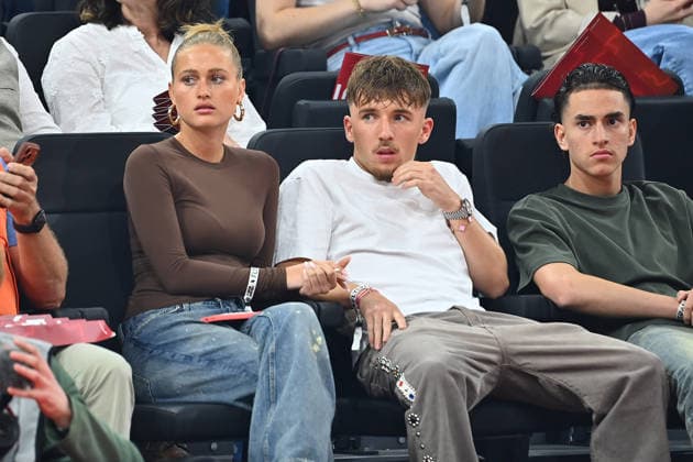 Lennart KARL Bayern Muenchen with girlfriend Zoe KAEPPELE Basketball BBL,Saison 2025 2026 Play Off Finale Spiel 1, FC Bayern Muenchen Alba Berlin am 12 06 2026 S A P G A R D EN Â
