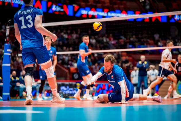 Lubos Bartunek (CZE) in action during the European Volleyball League match Bosnia and Herzegovina vs. Czech Republic, in Jihlava, June 12, 2026. (CTKxPhoto JaroslavxSvoboda) CTKPhotoP2026061207885  CTKPhotoP2026061207885