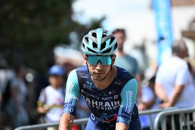 Tour Auvergne - Rhone-Alpes 2026 Stage 6 Santiago Buitrago Team BAHRAIN VICTORIOUS brn during the 6th stage of the Tour Auvergne-Rhone-Alpes cycling race , 182,3km between Saint-Vulbas and Crest-Voland in the French Alps on June 12, 2026. SAINT VULBASFrance  Copyright: xMouradxAllilix