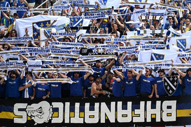 Mg Toronto (Canada) 12 06 2026 - Mondiali di Calcio 2026 Canada-Bosnia Herzegovina foto Matteo Gribaudi Image nella foto: tifosi Bosnia 