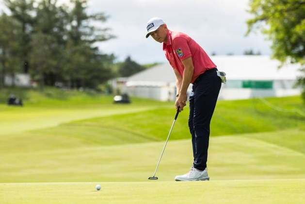 June 12, 2026, Caledon, On, Canada: Mackenzie Hughes, of Hamilton, Ont., putts on the first hole during the second round of the RBC Canadian Open in Caledon, Ont., on Friday, June 12, 2026. Canada News - June 12, 2026  - ZUMAc35_ 20260612_zaf_c35_101 Copyright: xNickxIwanyshynx