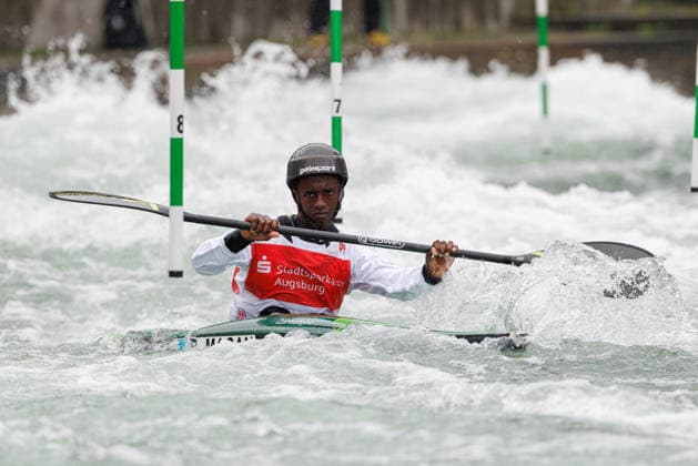 Raage Magan DJI at ICF CANOE SLALOM WORLD CUP, Canoeing, Men, Kayak, 2026, on 12 06 2026 in Augsburg, Eiskanal Bayern Germany