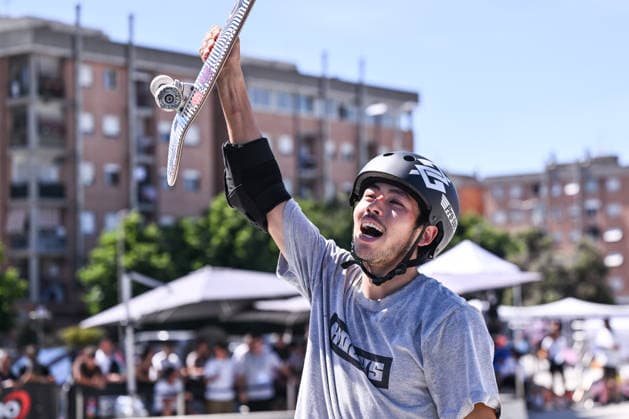 IPA85619271 - Augusto AKIO (BRA) competes in the men s quarterfinals of the WST World Cup Rome 2026 at Ostia Park on June 12, 2026, in Rome, Italy.  Copyright: xDomenicoxCippitelli IPAxSportx xx 85619271