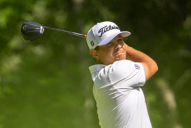 June 12, 2026, Caledon, On, Canada: American John VanDerLaan tees off on the eighth hole during the second round of the RBC Canadian Open in Caledon, Ont., on Friday, June 12, 2026. Canada News - June 12, 2026  - ZUMAc35_ 20260612_zaf_c35_111 Copyright: xNickxIwanyshynx