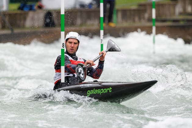 Pavel Eigel UZB at ICF CANOE SLALOM WORLD CUP, Canoeing, Men, Kayak, 2026, on 12 06 2026 in Augsburg, Eiskanal Bayern Germany