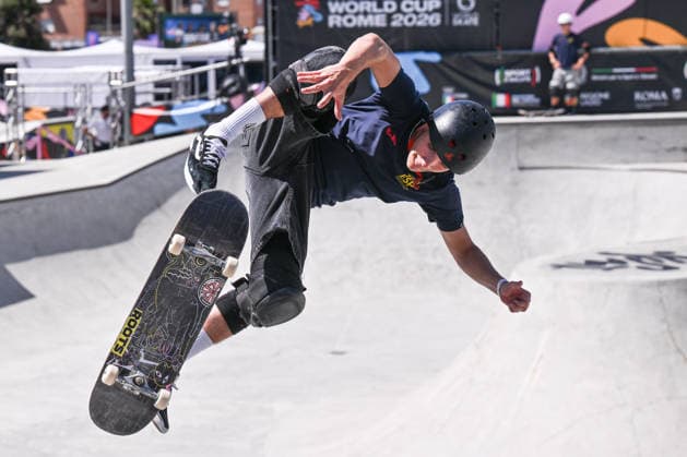 IPA85619650 - Peio GONZALEZ (ESP) competes in the men s quarterfinals of the 2026 WST World Cup Rome at Ostia Park on June 12, 2026, in Rome, Italy.  Copyright: xDomenicoxCippitelli IPAxSportx xx 85619650