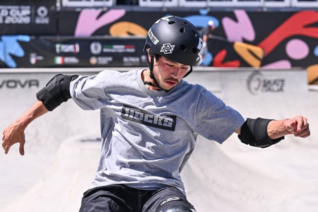 IPA85619600 - Augusto AKIO (BRA) competes in the men s quarterfinals of the WST World Cup Rome 2026 at Ostia Park on June 12, 2026, in Rome, Italy.  Copyright: xDomenicoxCippitelli IPAxSportx xx 85619600