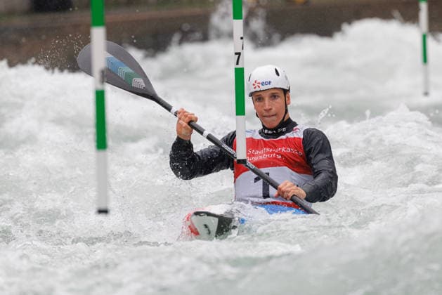 Titouan Castryck FRA at ICF CANOE SLALOM WORLD CUP, Canoeing, Men, Kayak, 2026, on 12 06 2026 in Augsburg, Eiskanal Bayern Germany