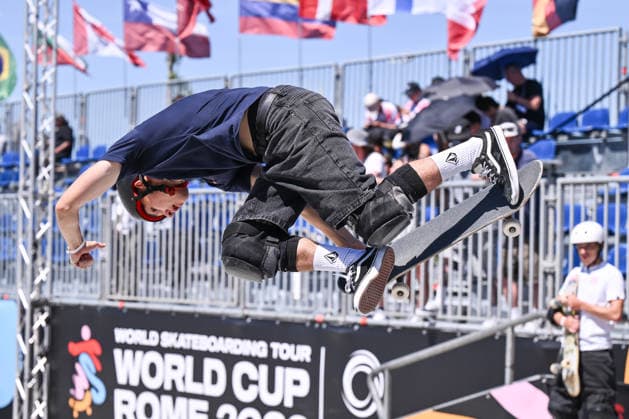 IPA85619693 - Peio GONZALEZ (ESP) competes in the men s quarterfinals of the WST World Cup Rome 2026 at Ostia Park on June 12, 2026, in Rome, Italy.  Copyright: xDomenicoxCippitelli IPAxSportx xx 85619693