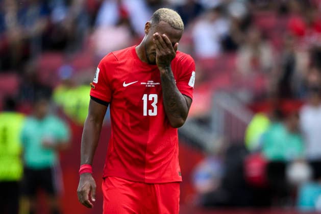 Canada and Bosnia v Herzegovina - FIFA World Cup, WM, Weltmeisterschaft, Fussball 2026 Derek Cornelius of Canada looks dejected during the FIFA World Cup 2026 Group B match between Canada and Bosnia and Herzegovina. Toronto Canada Copyright: xNicolòxCampox